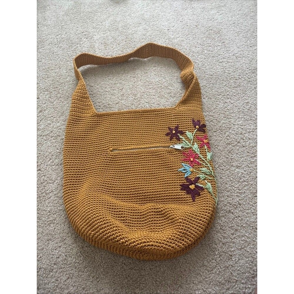 Beautiful Quality Satchel Tote Bag Floral Crochet Raffia Woven Boho Shoulder Bag
